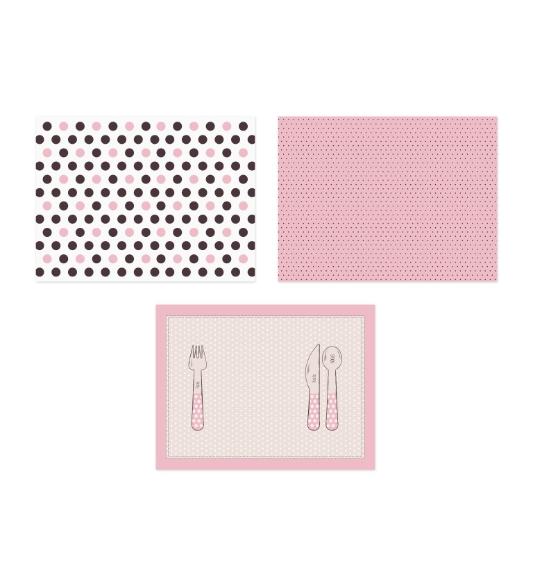 Papír tányéralátét - Rózsaszín