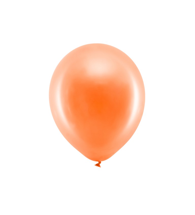 Szivárvány léggömbök 30cm metál, narancssárga