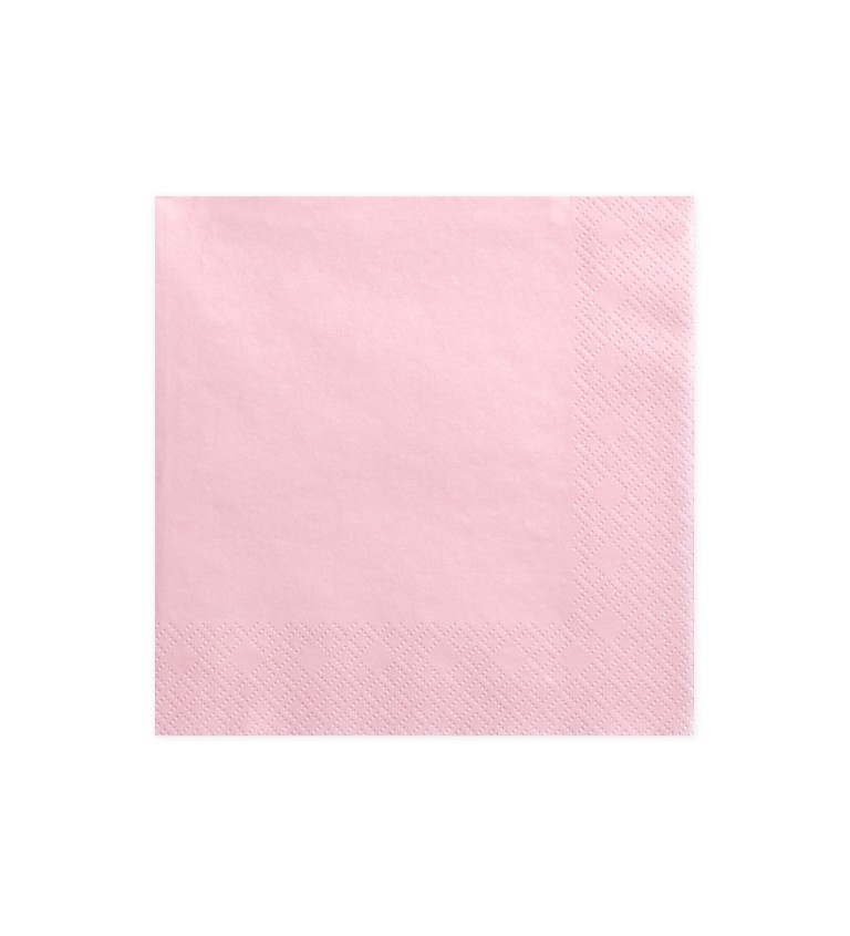 Papírszalvéták - világos rózsaszín