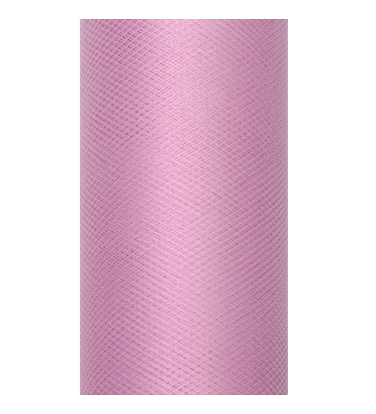 Egyszínű púderrózsaszín tüll - 0,15 m