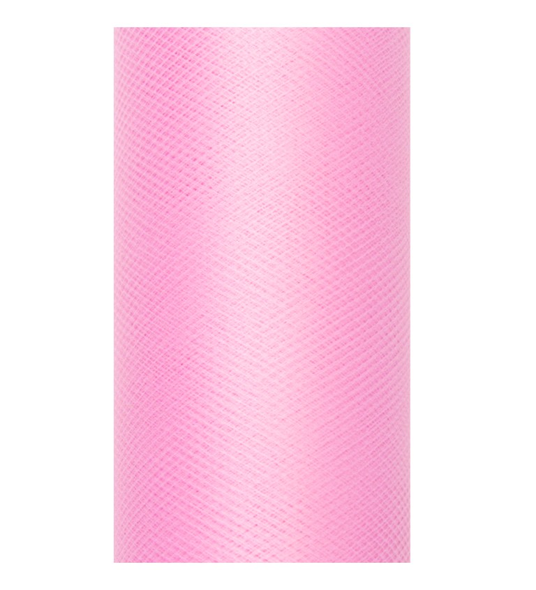 Egyszínű világos rózsaszín tüll - 0,3 m