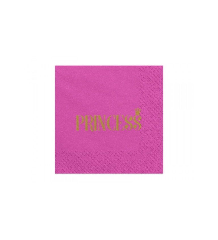 Hercegnő rózsaszín szalvéta