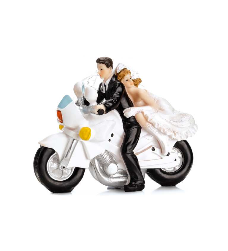Tortatető Újdonsült házasok egy motorkerékpáron