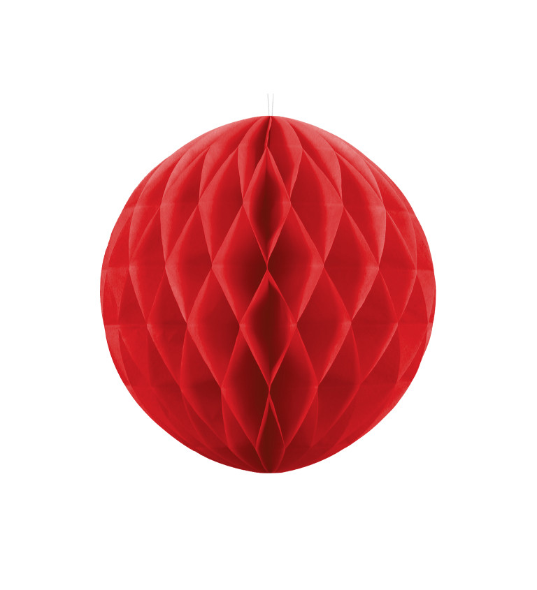 Piros papírgömb