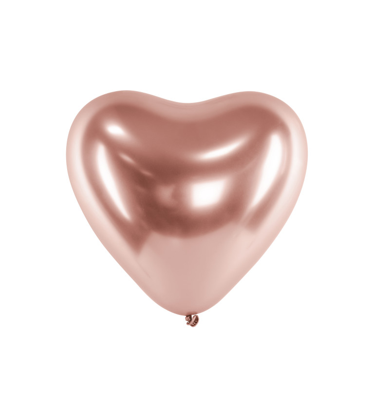 Rosegold ballon szív