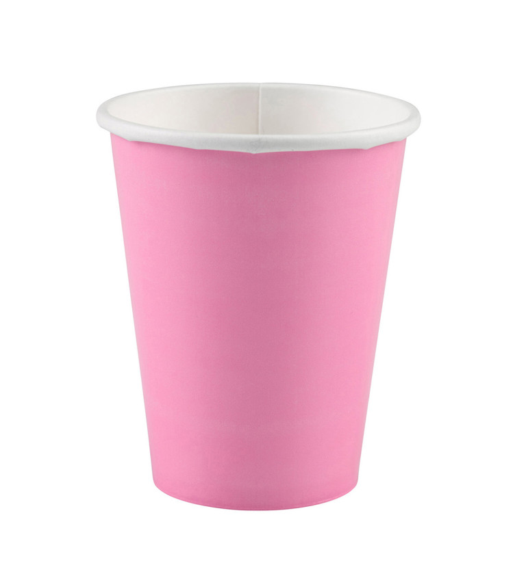 Világos rózsaszín poharak