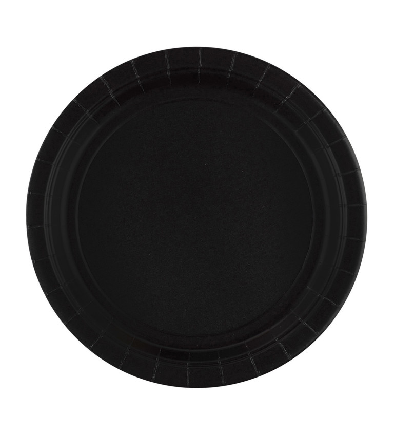Papír tányérok - fekete