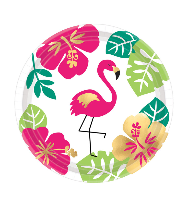 Flamingó tányér