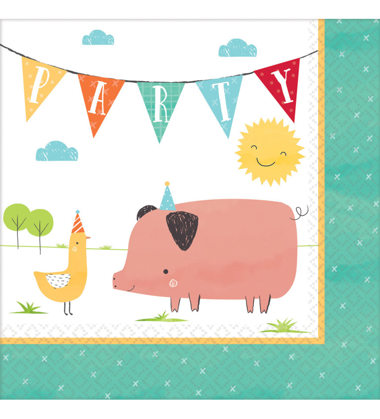 Malac és csirke szalvéta