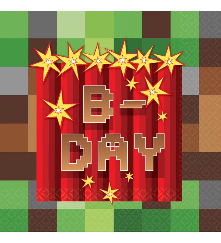 Minecraft születésnapi szalvéták