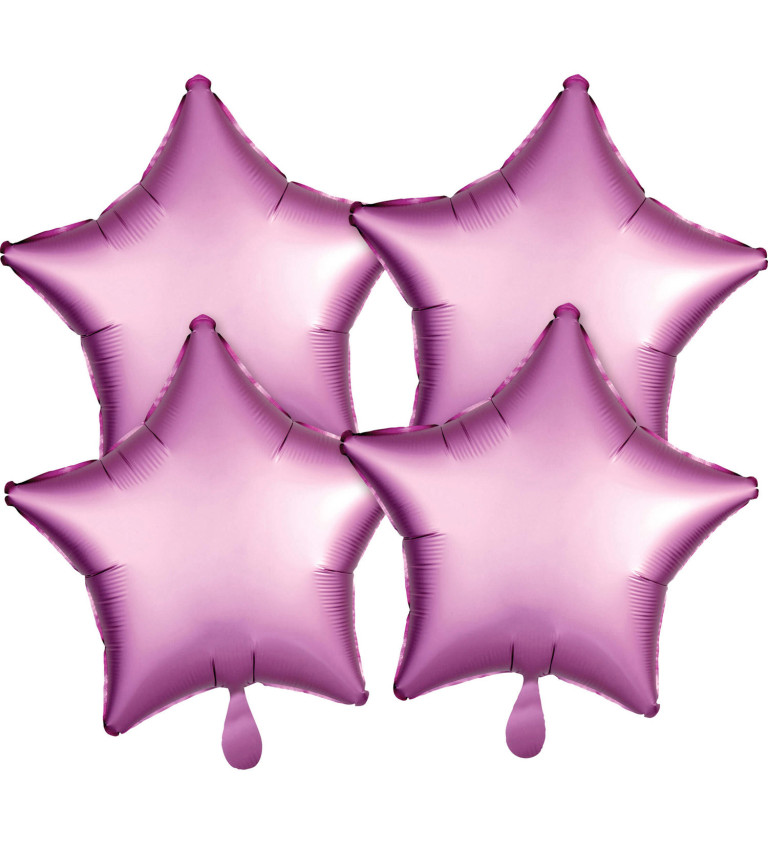 Léggömbök - rózsaszín csillagok halmaza