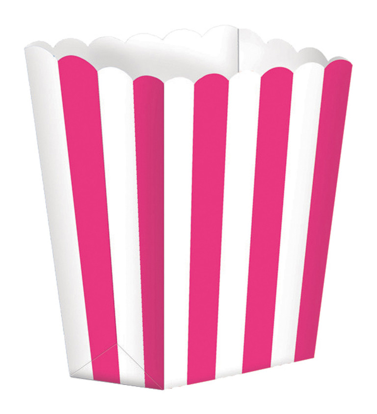 Papír popcorn doboz - rózsaszín