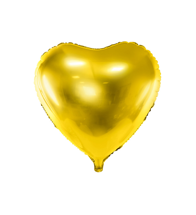 Fólia léggömb szív - arany