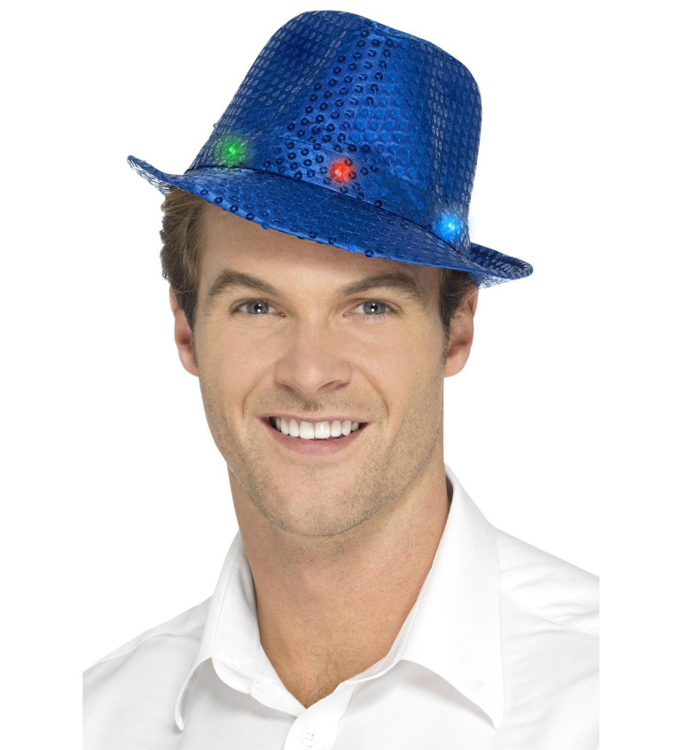Flitteres kalap kék