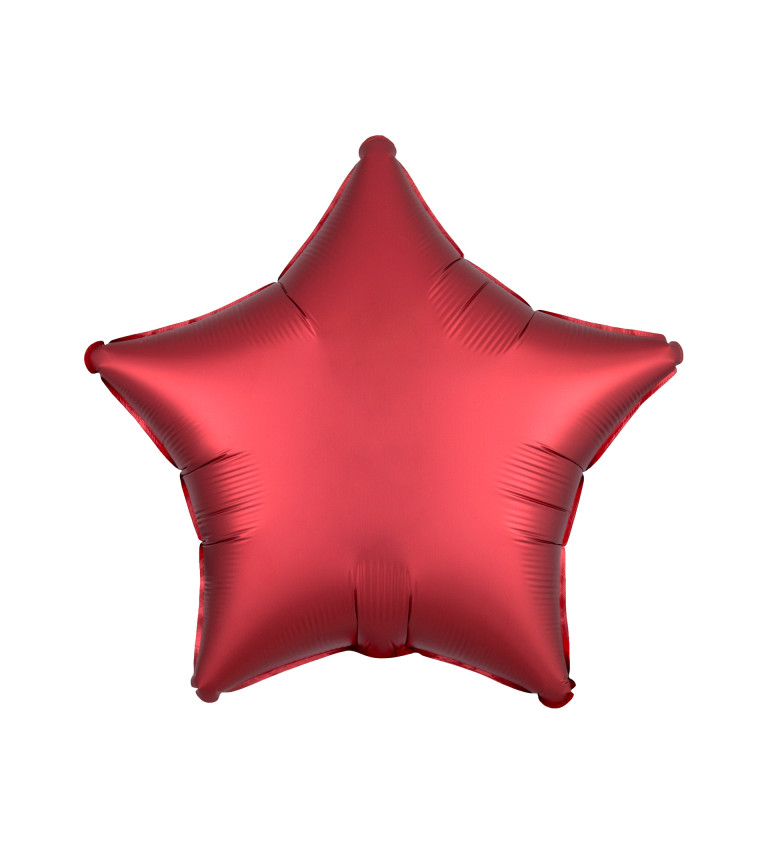 Léggömb fólia csillag piros