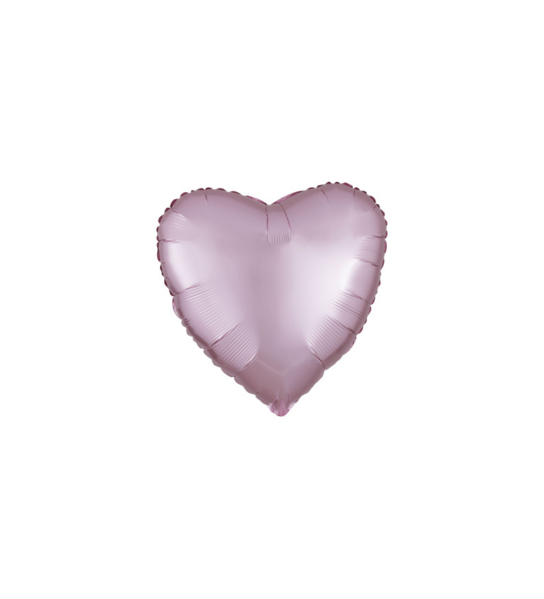 Fólia szív - világos rózsaszín