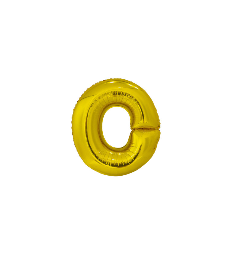 Arany fólia léggömb - O betű