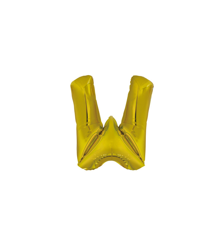 Arany fólia léggömb - W betű
