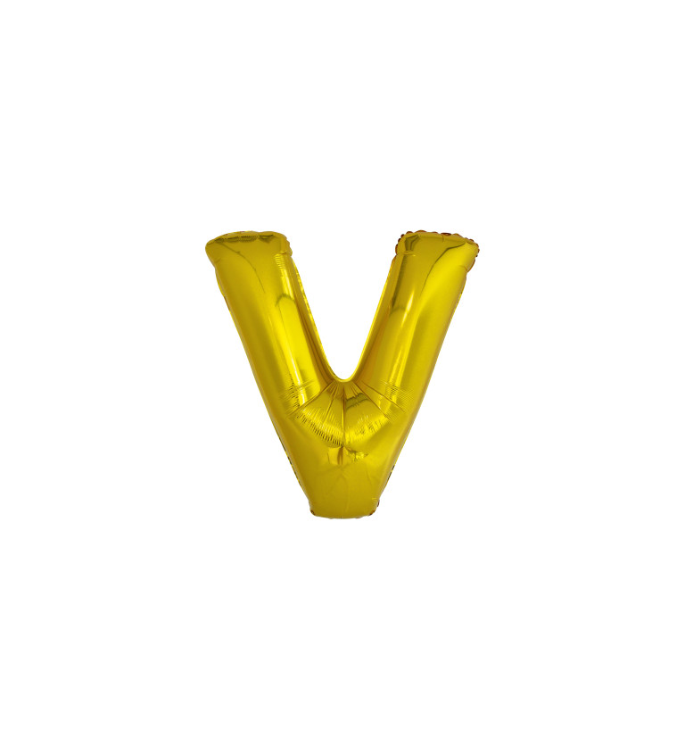 Fólia arany léggömb – V betű