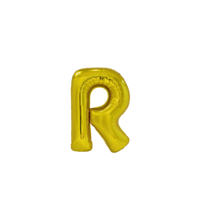Arany fólia léggömb - R betű