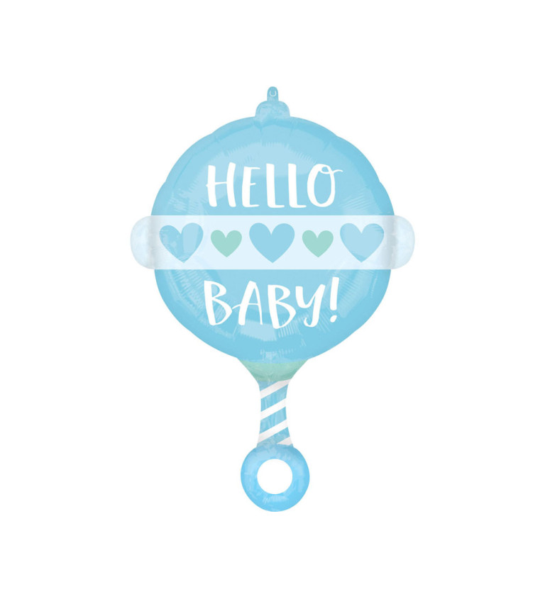 Hello baby kék léggömb