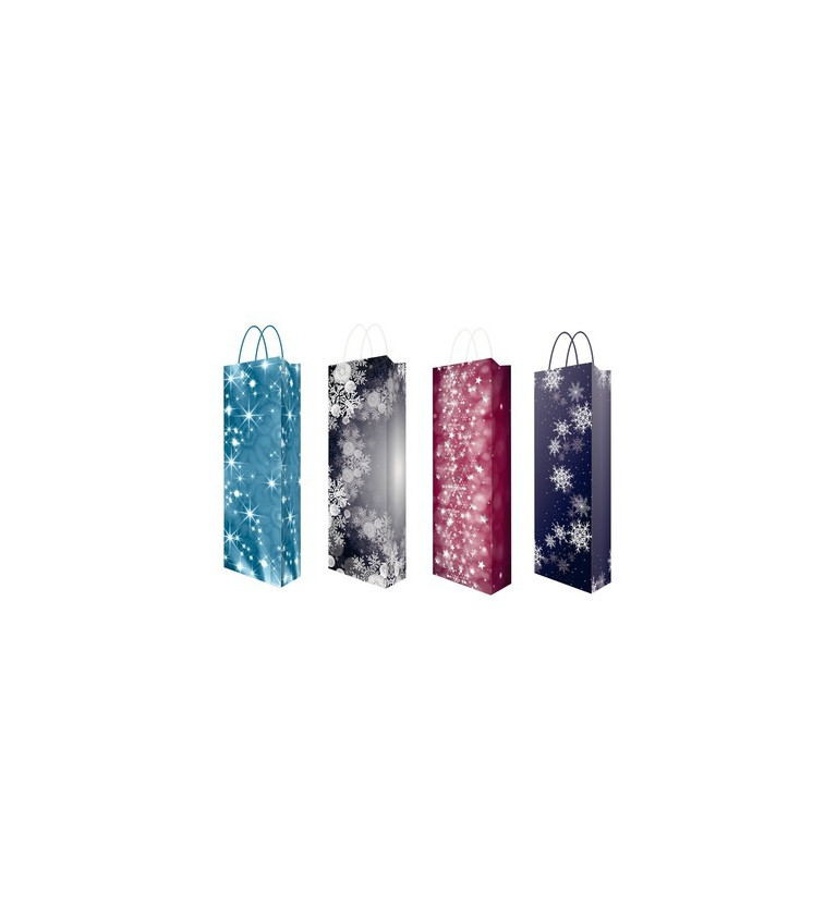 Karácsonyi üveg táska csillámmal - különböző színekben