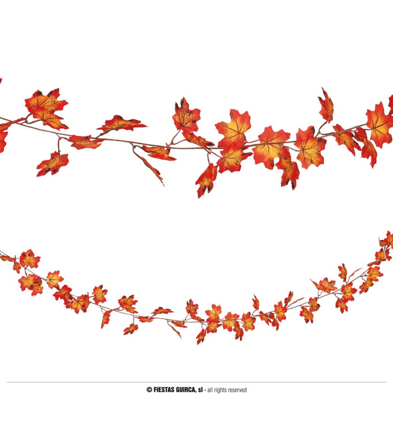 Narancs levelű girland