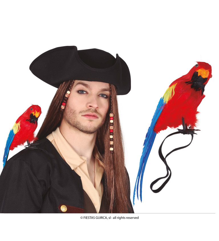 Vállra telepedő papagáj