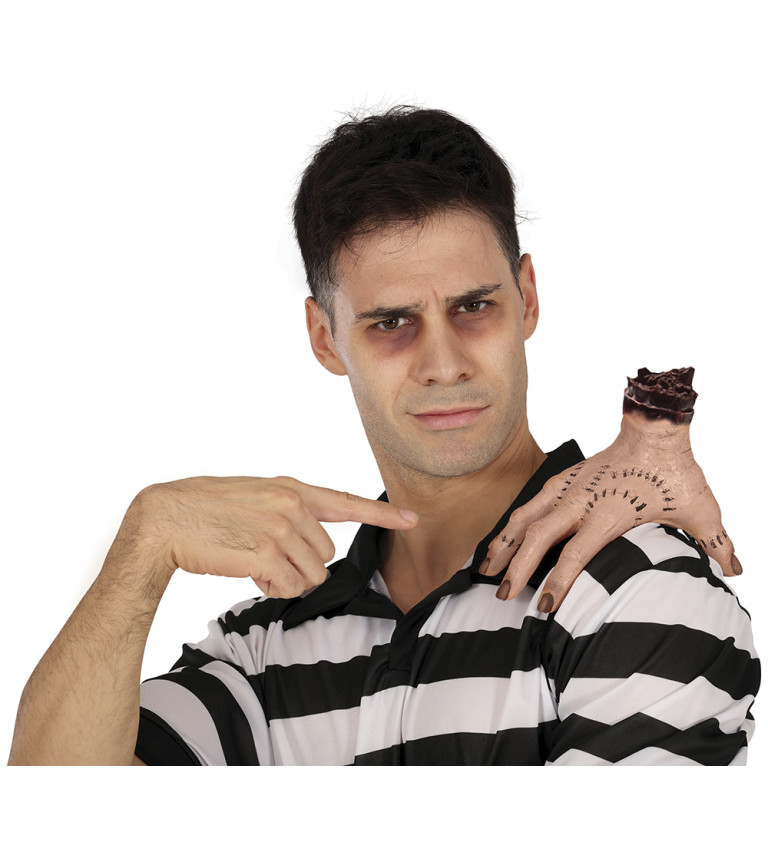 Műanyag kéz zsinórral