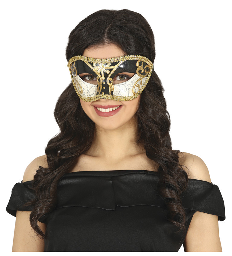 Fekete-fehér velencei maszk