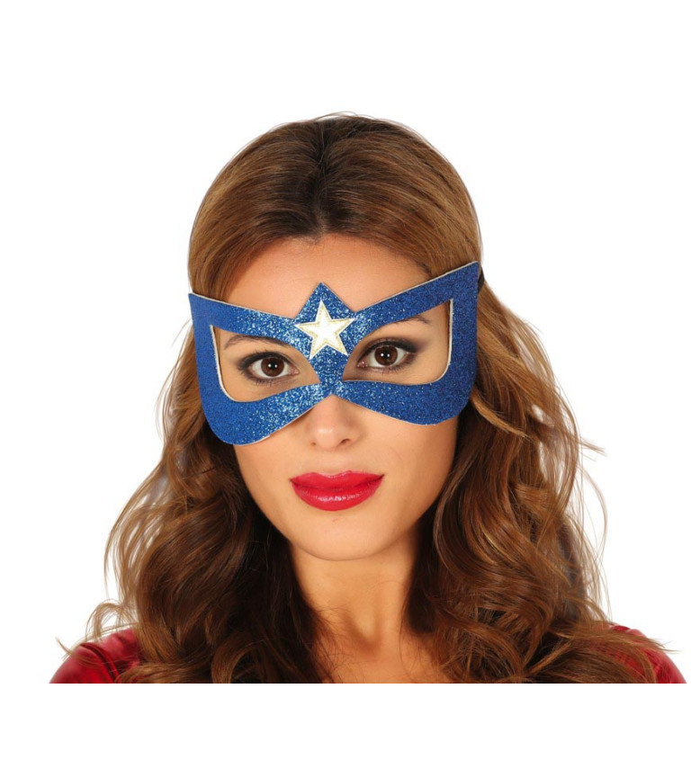 Szuperhős álarc - kék