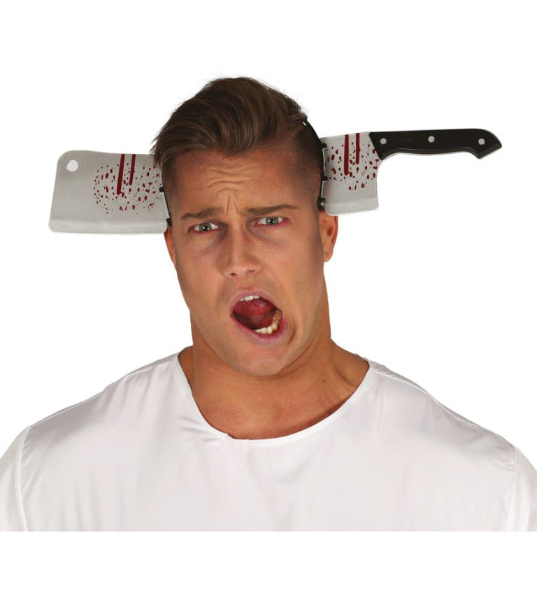 Véres mészáros kés fejpánt