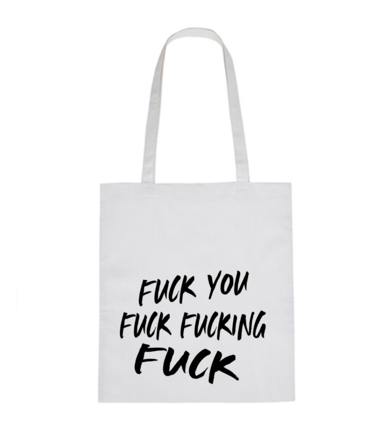 Vászontáska - Kibaszott, 36x42 cm, fehér