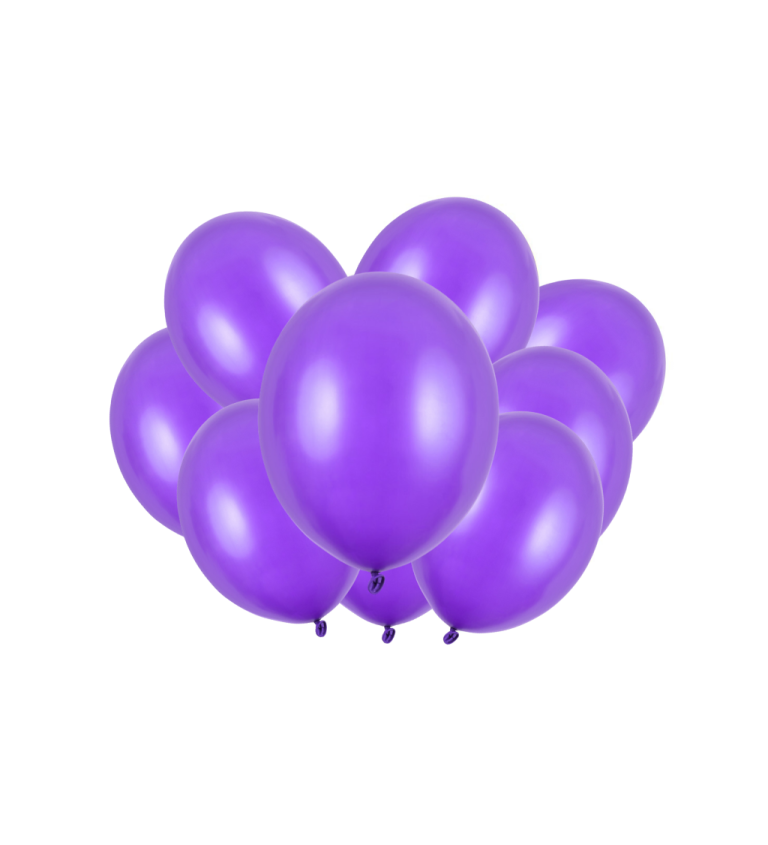 Erős metál lila latex léggömbök 30 cm 10 db