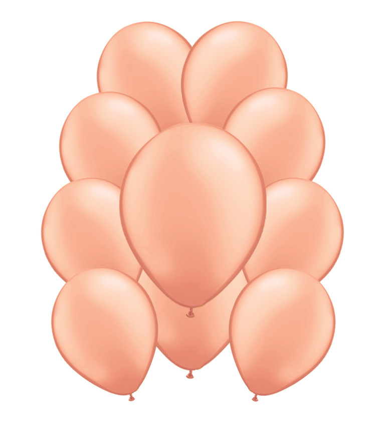 Fém latex léggömbök - Rose gold