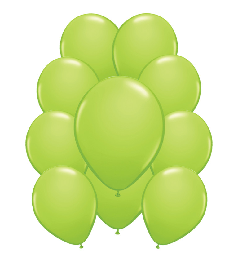 Fém latex léggömbök - világoszöld