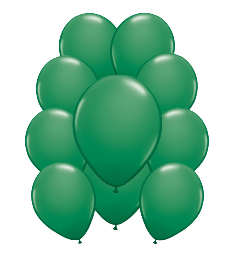 Fém latex léggömbök - Sötétzöld