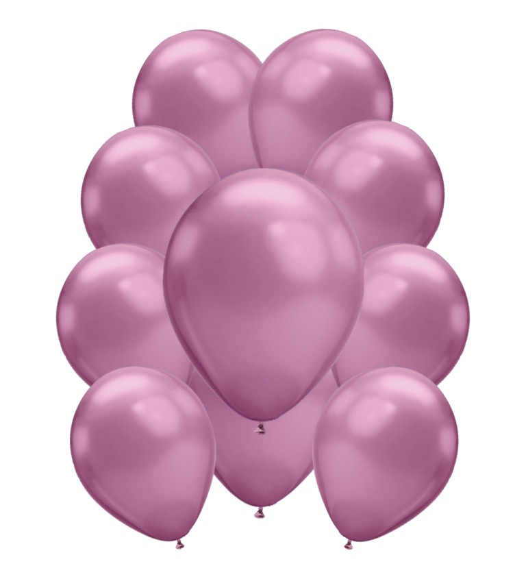 Króm latex léggömbök - babarózsaszín