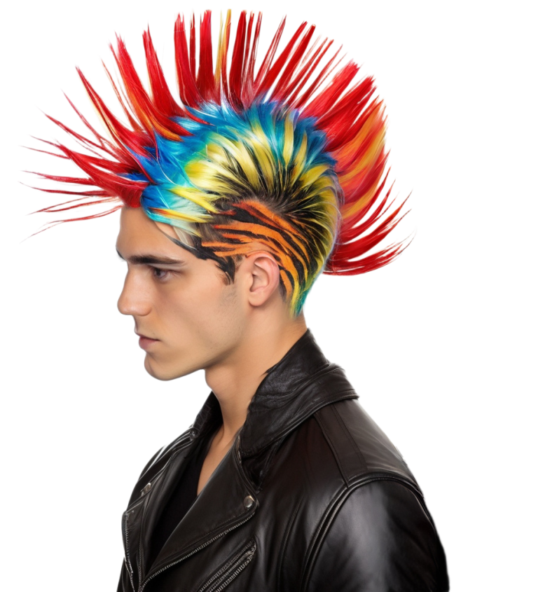 Férfi paróka – punk, színes