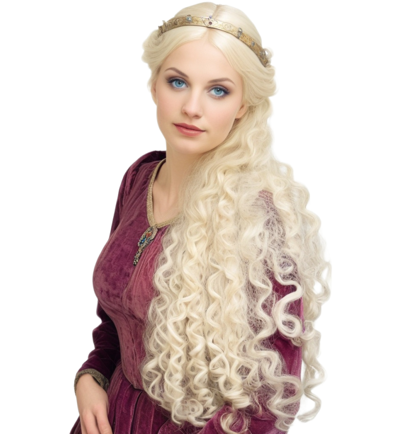 Női paróka – középkori királynő