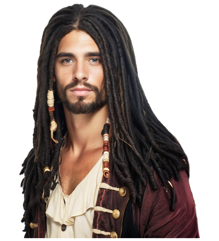 Férfi paróka – dreades kalóz