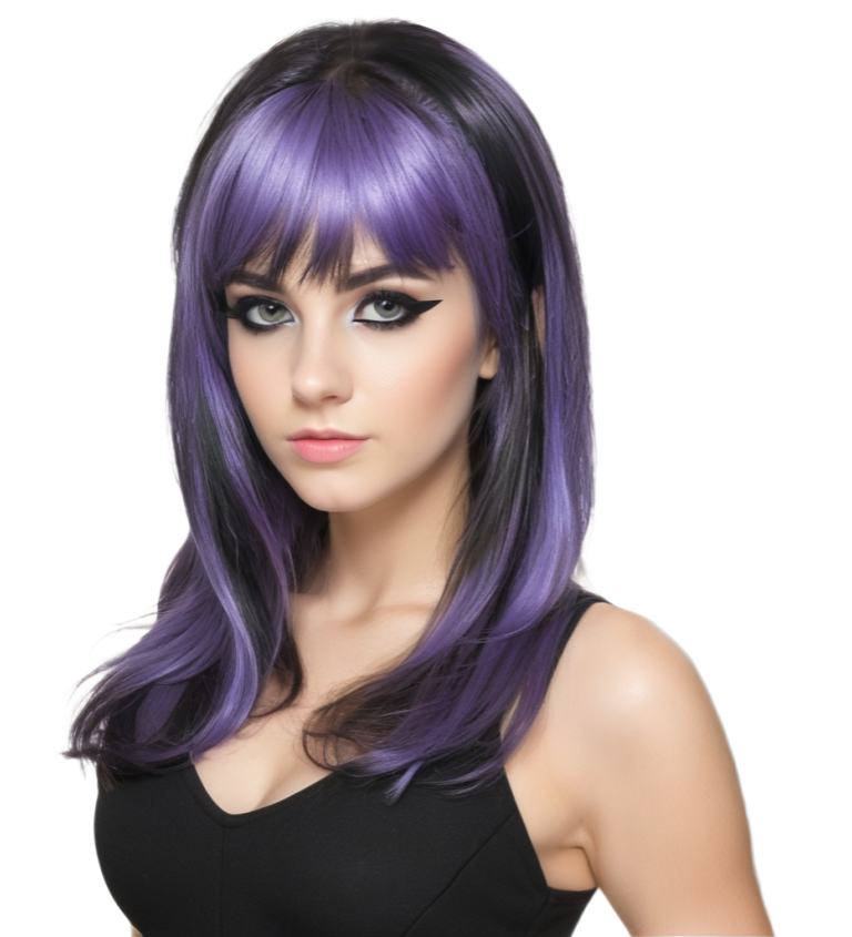 Női paróka – lila melír