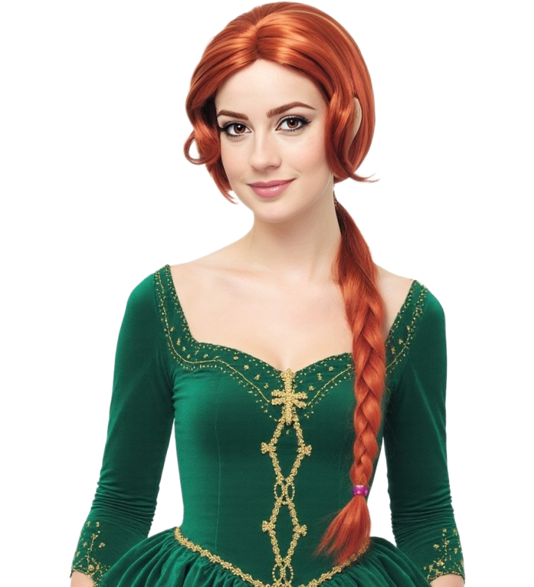 Női paróka – zöld hercegnő