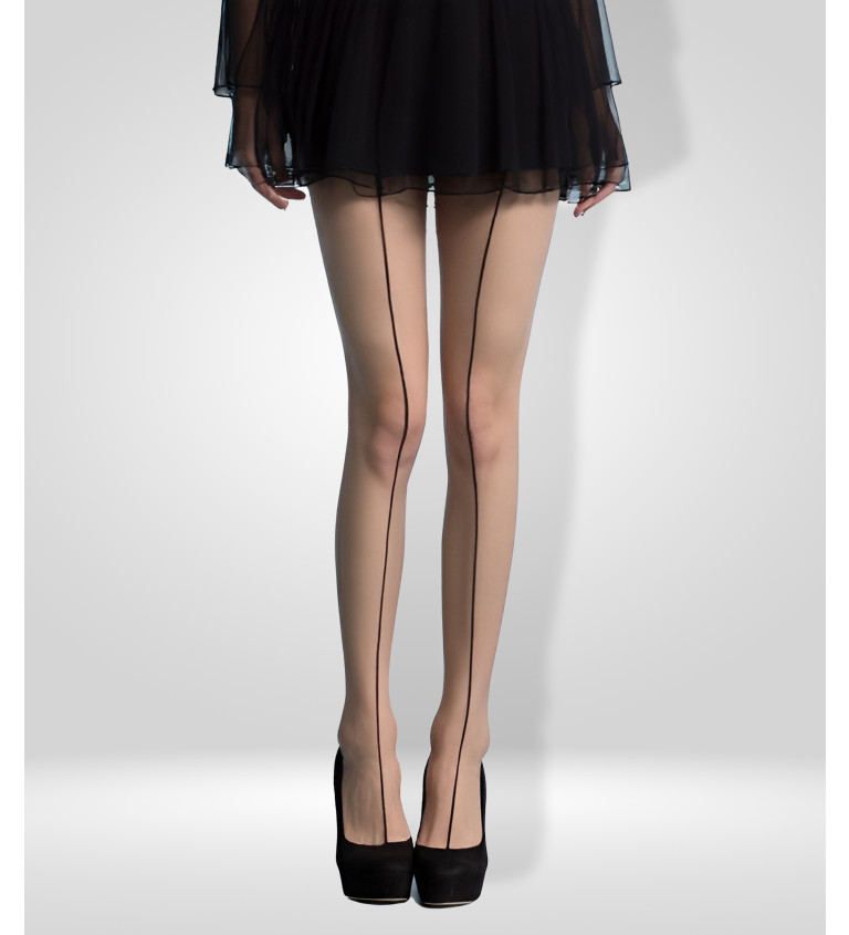 Csíkozott harisnyanadrág – fekete