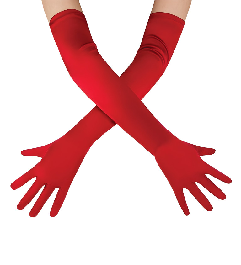 Hosszú kesztyű – piros