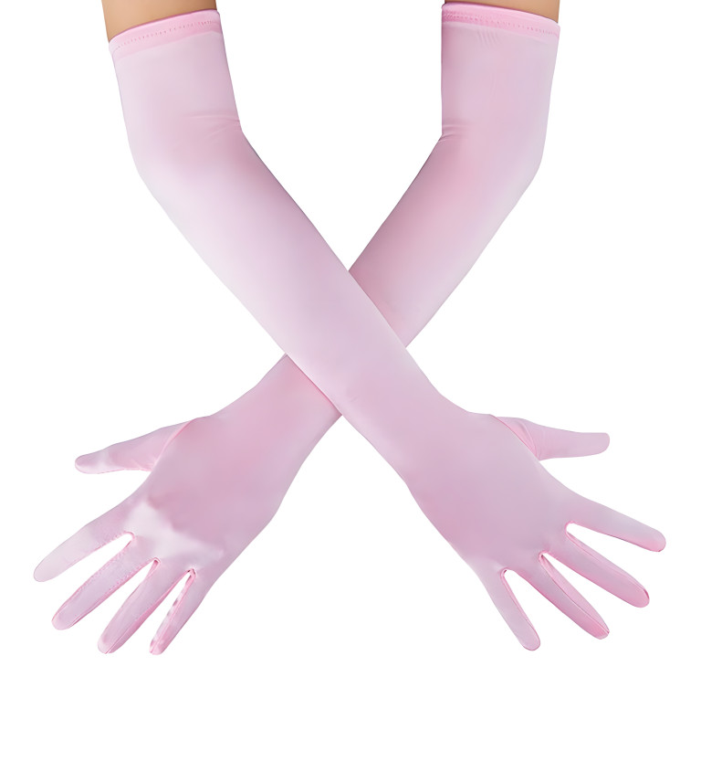 Hosszú kesztyű – rózsaszín