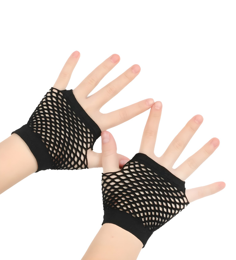 Rövid hálós kesztyű – fekete