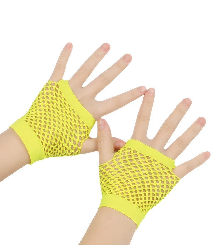 Rövid hálós kesztyű – sárga