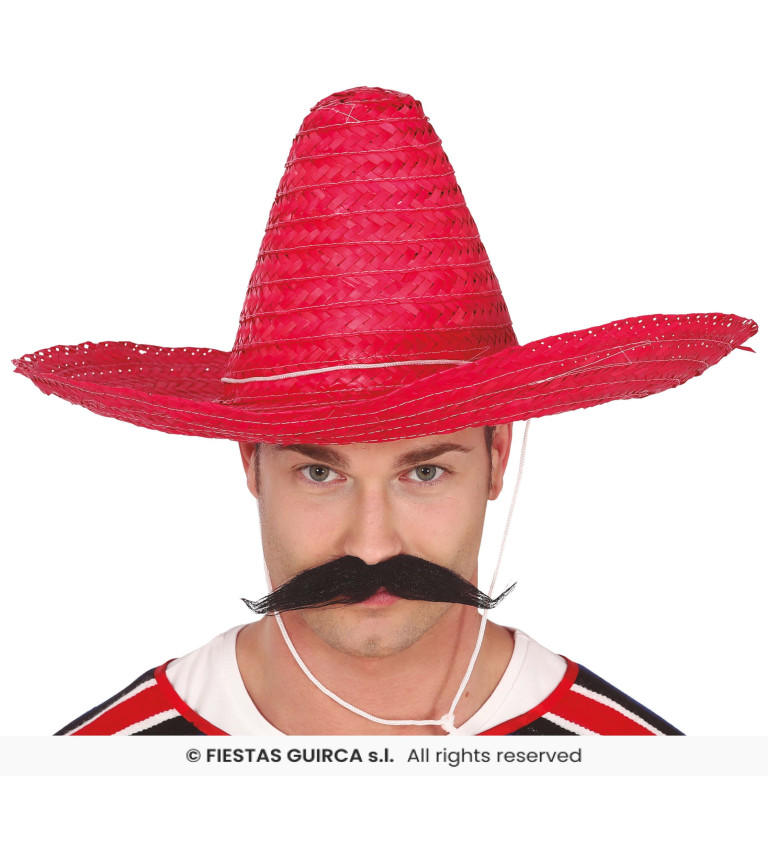 Mexikói szalmakalap – piros