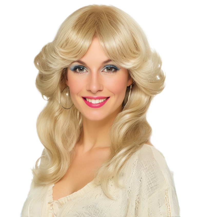 Narancssárga afro férfi paróka